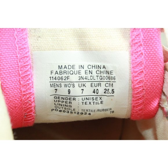 Converse Chuck Taylor Neon Pink Canvas Rubber Sole Hi Top Sneakers Size M 7 L 9 - Picture 6 of 8